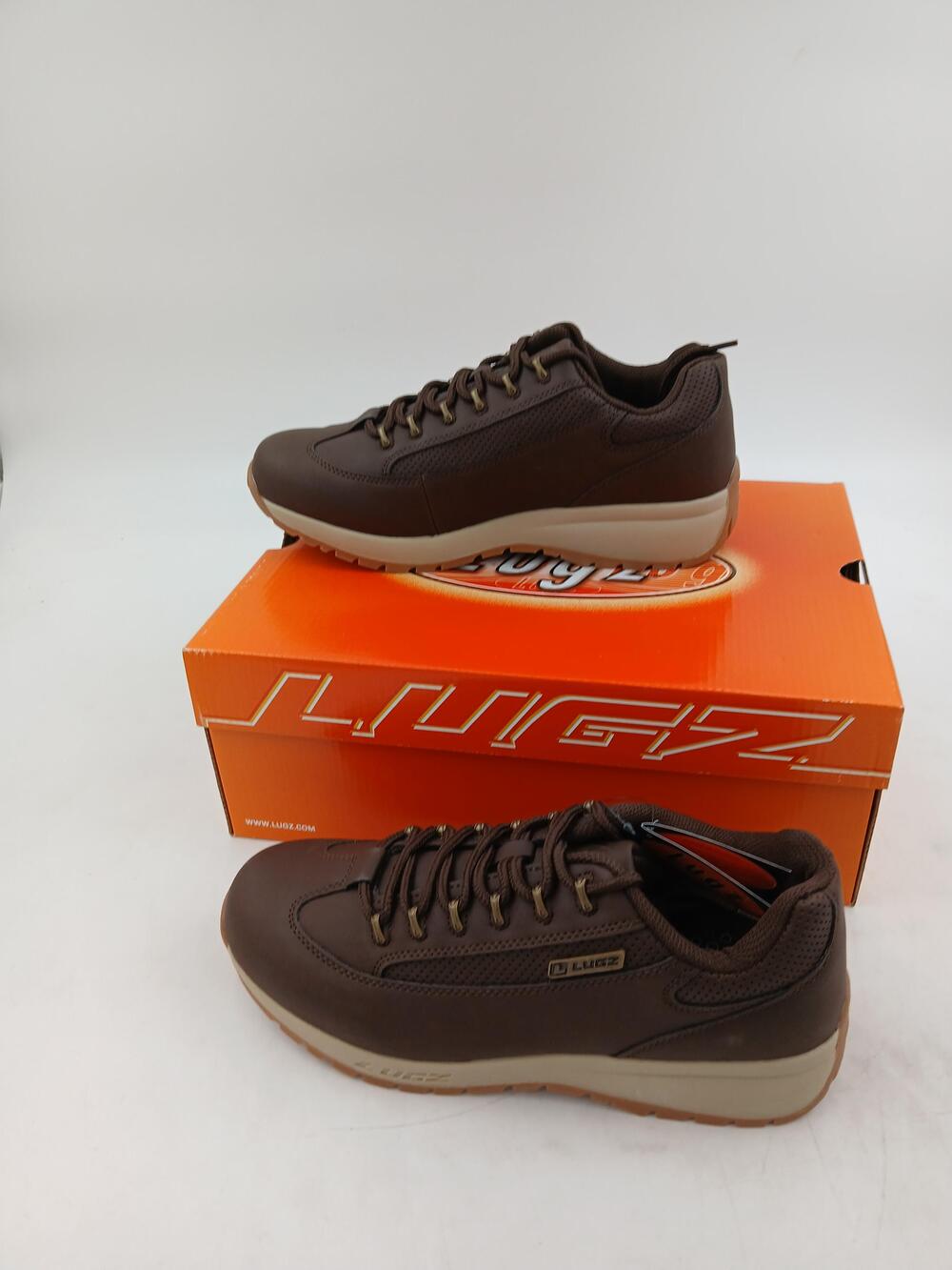 Lugz Express Shoes Mens Brown Cream Non Slip Casual Comfort Sneakers Size 9